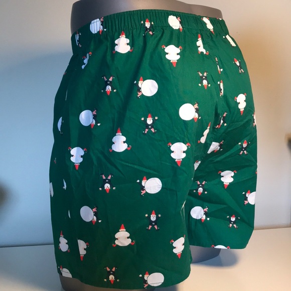 Christmas Elves making Snowballs Boxer Shorts MED - Picture 5 of 8